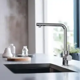 Смеситель для кухни Aquatek Европа AQ1380CR поворотный излив, Хром