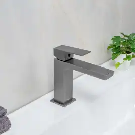 Смесители для раковины AVS Cube 811-200-GM, оружейная сталь