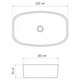 Раковина AVS Шарлиз 60x38 белая матовая