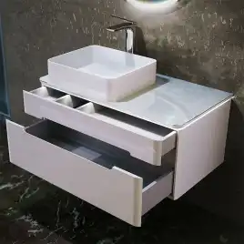 Тумба под раковину Jorno SHINE 90 Shi.01.90/P/W Белая