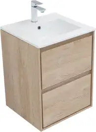 Тумба под раковину Aquanet Милан 50 дуб светлый, подвесная, 336381