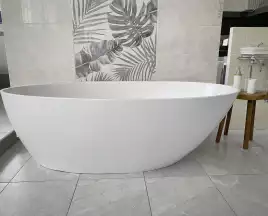 Ванна из литьевого мрамора  Aqua de Marco Calipso 165х82х52 Solid Perfection 1165WCAL_SOL, Белая матовая