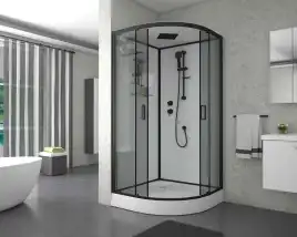 Душевая кабина Niagara Premium 90х90х210 NG-6901-01BLACK низкий поддон, без гидромассажа