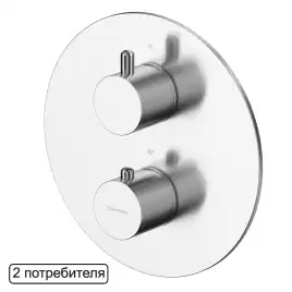 Смеситель для душа Whitecross Y brushed nickel скрытого монтажа термостатический Никель брашированный, Y1236NIB