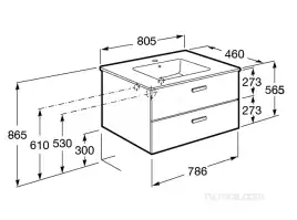 Тумбы под раковину Roca Victoria Nord 80 ZRU9000032 подвесная, цвет, Белый глянец