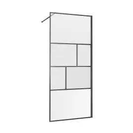 Душевая перегородка Vincea Walk in HC Art 80 VSW-1HC800CFGM, профиль вороненая сталь, стекло прозрачное/рифленое