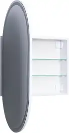 Зеркальный шкаф Aquanet Монте 60 белый, с LED подсветкой, 344788