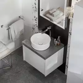 Раковина KERAMA MARAZZI CIRCO накладная, 36 см, белая глянцевая, CI.wb.36