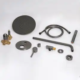 Встраиваемая душевая система AVS SLIMMER 811-121-GM, оружейная сталь