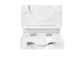 Унитаз-компакт напольный Aquatek ОБЕРОН безободковый с бачком AQ1273S-00 591*362*820, горизонтальный выпуск,тонкое сиденье микролифт