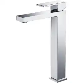 Смеситель для накладной раковины Aquatek Либра AQ1604CR, однорычажный, высокий, Хром