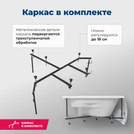 Акриловая ванна Aquanet Vitoria 130x130, 205371