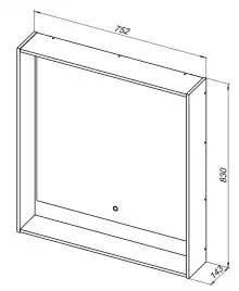 Зеркало Aquanet Милан 80 дуб светлый, 336405