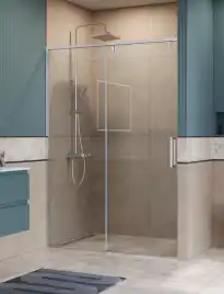 Душевая дверь BelBagno SOFT_CLOSE-1-BF-1-140-C-Cr стекло прозрачное, профиль Хром