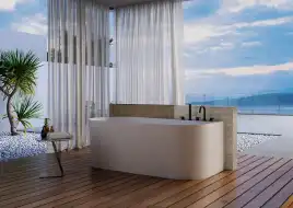 Акриловая ванна Abber 170х78 AB9496-1.7 R, отдельностоящая, Белая глянцевая