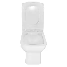 Унитаз-компакт Azario VARO AZ-2171-1 напольный, безободковый, в комплекте с бачком и сиденьем микролифт, Белый глянцевый