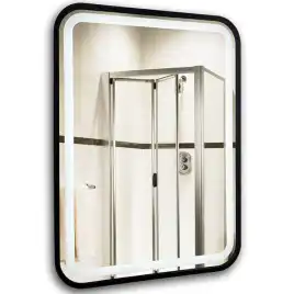 Зеркало с подсветкой AVS Отарио 60х80 см, черное