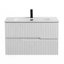 Тумба под раковину Cezares DUET-N 80 см, DUET-N-800-2C-SO-BL подвесная, Bianco Lucido