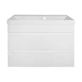 Тумба с раковиной Azario Эстима 80 CS00094584, подвесная, Белая глянцевая
