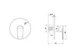 Смеситель для душа Aquatek Ника AQ1866MB, Черный матовый