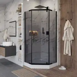 Душевой уголок Niagara Eco 100х100 NG-010-14DT низкий поддон 13 см стекло ТОНИРОВАННОЕ