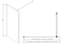 Душевая перегородка Azario CHICAGO 120 см, AZ-NAR6310 1200, профиль Серебро, стекло Прозрачное