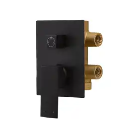 Встраиваемая душевая система AVS CUBE 811-241-MB с изливом, черный матовый