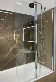 Шторка на ванну AVS Асти Дуо 100 правая профиль хром, прозрачное стекло, 803-0016-150-5545R-CR-T