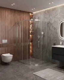 Душевой уголок CEZARES MOLVENO-RH-11-120/110-C-Cr-IV прозрачное стекло, профиль Хром