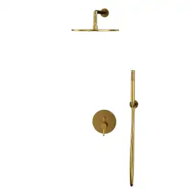 Душевая система для душа WHITECROSS Y brushed gold YSET04GLB, скрытого монтажа, Золото брашированное