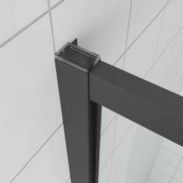 Душевой угол Veconi Ottimo P20SP B, 1000х900х1900 черный матовый, стекло тонированное матовое