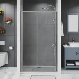 Душевая дверь Azario 150 AZ-Y43-150-MGR-CL, профиль графит матовый, стекло Прозрачное