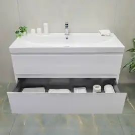 Тумба с раковиной AVS Гармония 120 белая, 2 ящика, N821-07-1200WG-02-1210-WG