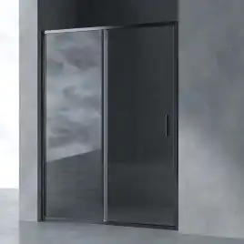 Душевая дверь в нишу AVS Вектор 140 см профиль оружейная сталь, стекло прозрачное, 803-0002-195-14-WS-T