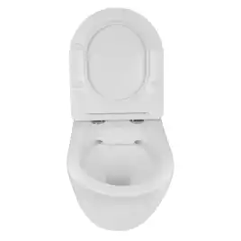 Унитаз подвесной Azario Gloria AZ-2003 подвесной, безободковый, с сиденьем микролифт, Белый глянцевый