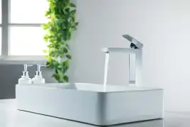 Смеситель для накладной раковины Aquatek Либра AQ1604CR, однорычажный, высокий, Хром