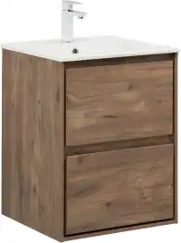 Тумба под раковину Aquanet Милан 50 дуб рустикальный, подвесная, 336376