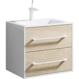 Тумба с раковиной подвесная Aqwella 5 Stars Miami 60 см, Mai.01.06, цвет Дуб сонома