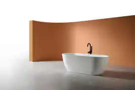 Ванна  Abber Frankfurt 170х75 AM9941 из искусственного камня, Белая матовая