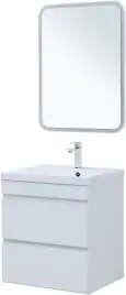 Тумба под раковину Aquanet Нота New 58 2 ящика, белый глянец 335417