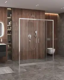 Душевой уголок CEZARES MOLVENO-AH-2/2-170/90-C-Cr-IV стекло Прозрачное, профиль Хром