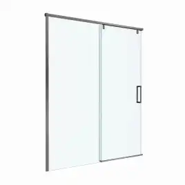 Душевая дверь BelBagno SOFT_CLOSE-1-BF-1-150-C-GM стекло прозрачное, профиль Оружейная сталь