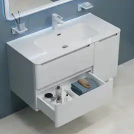 Тумба с раковиной IDDIS Edifice 100, подвесная, Белая, EDI10W1i95K