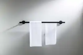 Держатель полотенец 600 мм Aquatek Оберон AQ4230MB двойной, Черный матовый