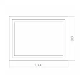 Зеркало Azario Ливия 120х80 LED-00002270 с подстветкой, бесконтактный сенсор