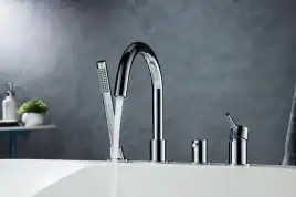 Смеситель на борт ванны Aquatek Европа AQ1348CR, однорычажный, с внутренней частью, Хром