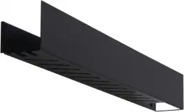 Полка Aquanet Магнум Н 90x12 черная матовая, с крючками, 341535