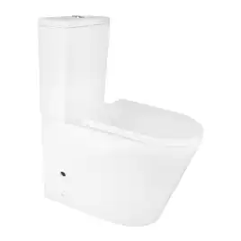 Унитаз-компакт Azario Margo AZ-2125-UQ1 напольный, безободковый, со смывом Торнадо, в комплекте с бачком и сиденьем микролифт, Белый глянцевый