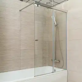 Шторка на ванну AVS Перла 100 R профиль хром, стекло прозрачное, 803-0018-150-5249R-CR-T