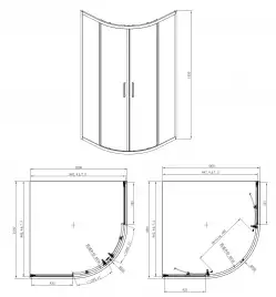 Душевой уголок Azario Ostin 100х100х195 AZ-121 S А 100*100*195 профиль Хром, стекло Прозрачное